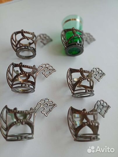 Набор подстаканников СССР. завод Авангард, на 6 п