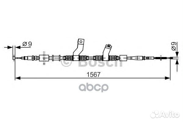 1 987 482 354 трос стояночного тормоза правый