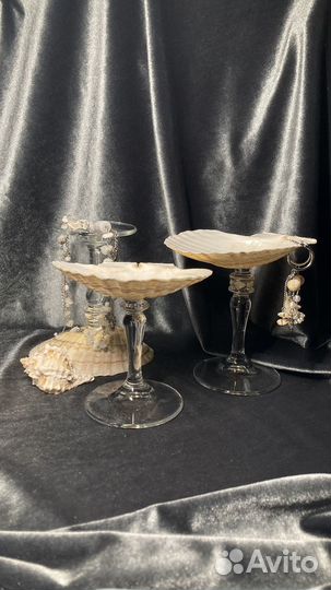 Бокал ракушка ручной работы