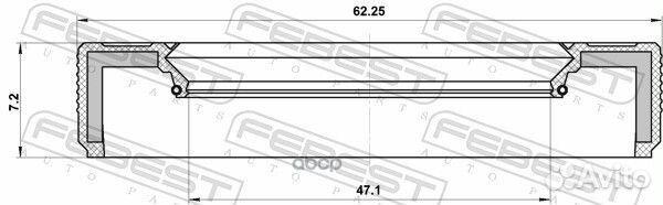 Сальник привода 47.1X62.25X7.2X9.3 подходит для