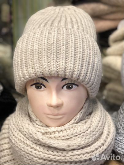Шапка шарф снуд