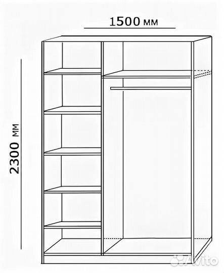 Шкаф купе с зеркалом
