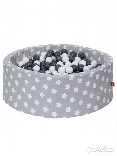 Сухие бассейны Bällebad Soft White Stars Grau