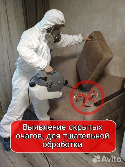 Уничтожение насекомых:тараканы, клопы,блохи и т.д