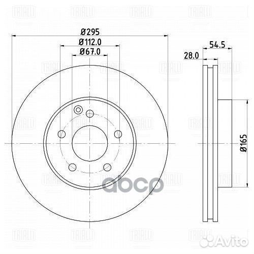Диск тормозной mercedes W211 200-320 передний D