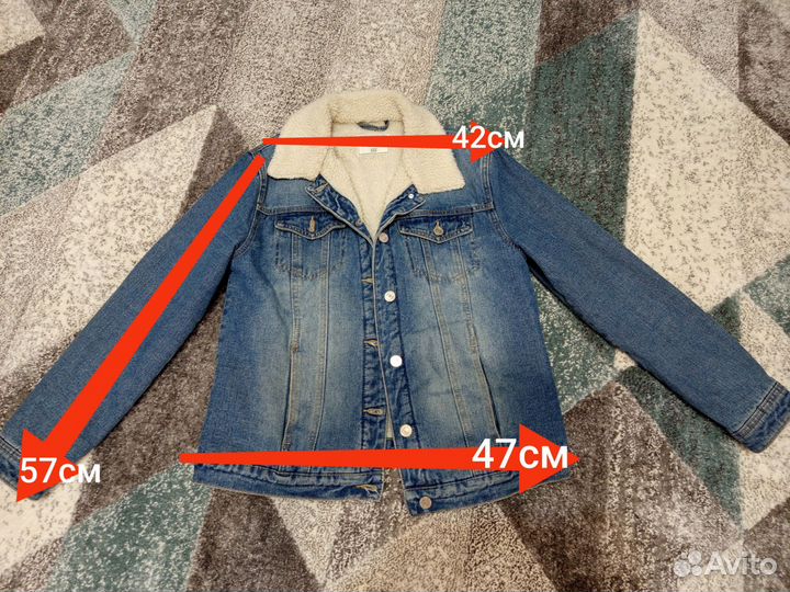 Джинсовая куртка zolla с мехом xxs