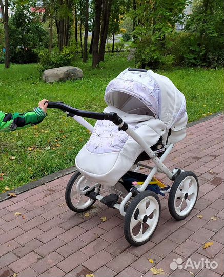 Коляска 2 в 1 Adamex Sofia из эко-кожи