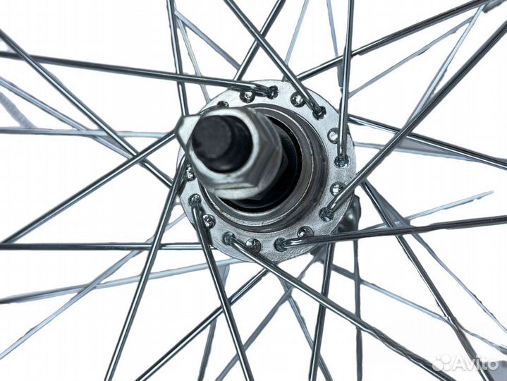 Обод 28 передний Урал железный в сборе с втулкой