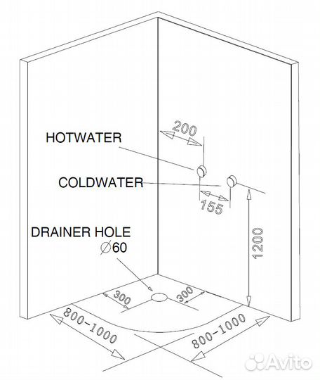 Душевая кабина Loranto 90х90