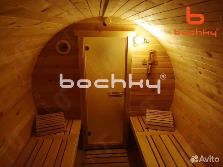 Баня бочка 2 метра круг под ключ