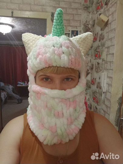 Балаклавы единорог и кошечка в наличии
