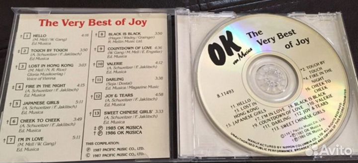 Joy – The Very Best Of japan CD-R TY 8.11493