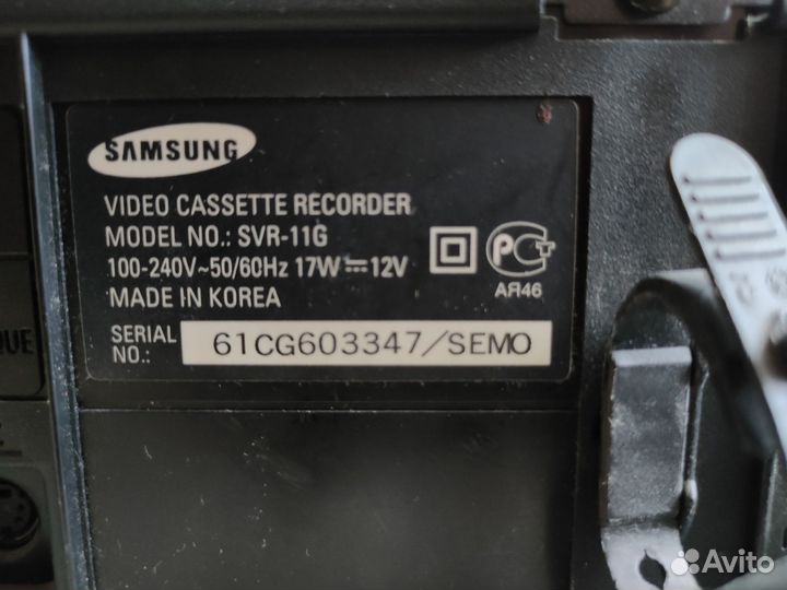 Видеомагнитофон samsung