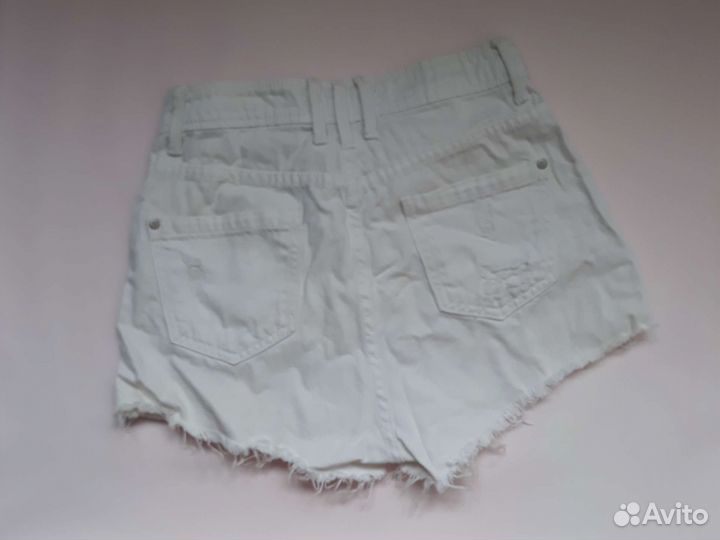 Летние белые шорты на девочку р 40 xs гранж