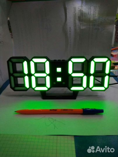 Часы будильник электронные светодиодные perfeo