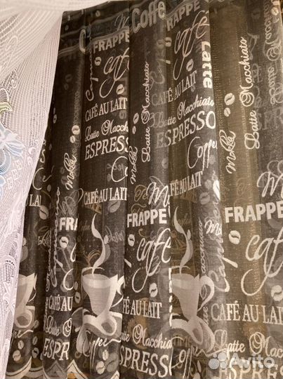 Тюль кухонный готовый