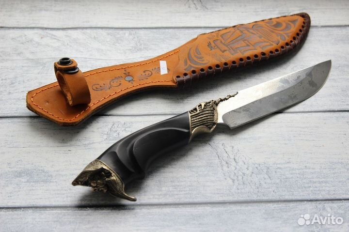 Нож Пират из стали D2 художественное оформление