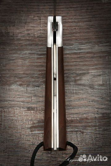 Нож складной Мексиканец сталь дамаск накладки кори