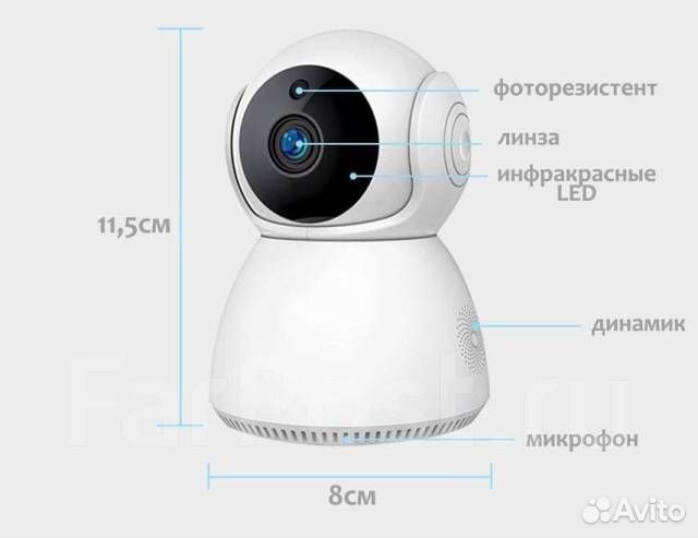 Умная беспровадная SMART камера,wifi,видеонаблюден