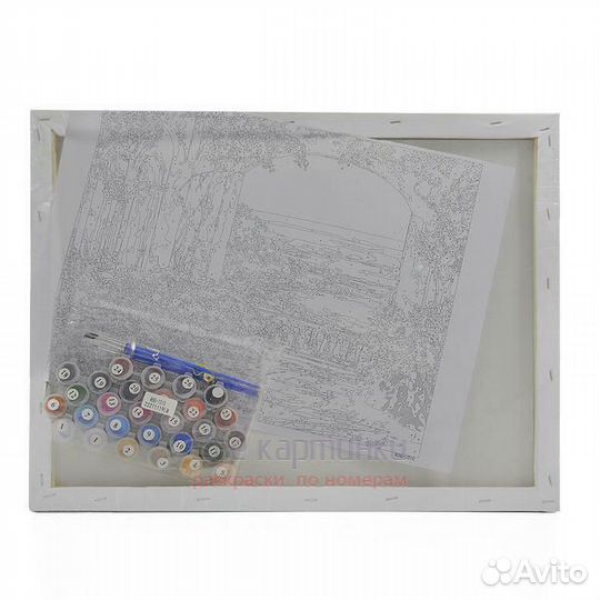 Картина по номерам 40x50 Разноцветная обезьяна