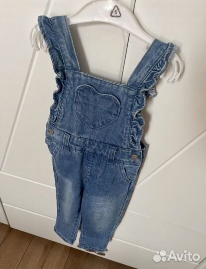 Джинсовый комбинезон для девочки 86