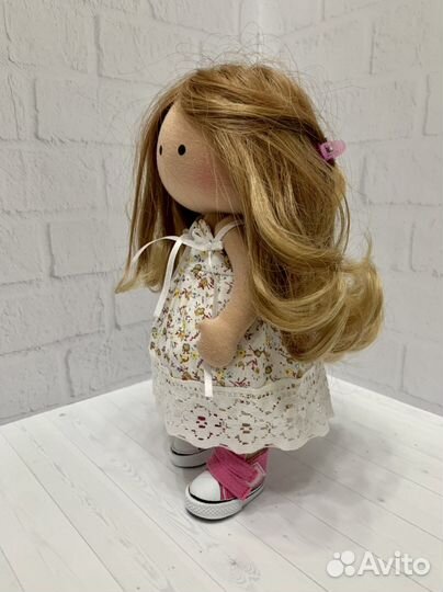 Текстильная интерьерная кукла ручной работы