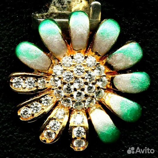 Позолоченый набор с эмалью