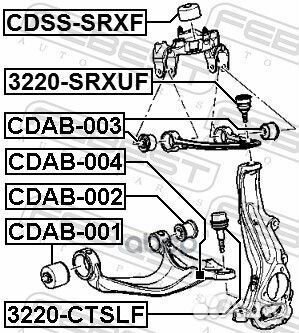 Сайлентблок переднего верхнего рычага cdab-003