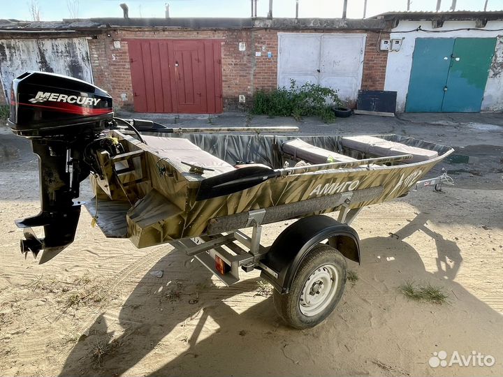 Лодка, прицеп, мотор