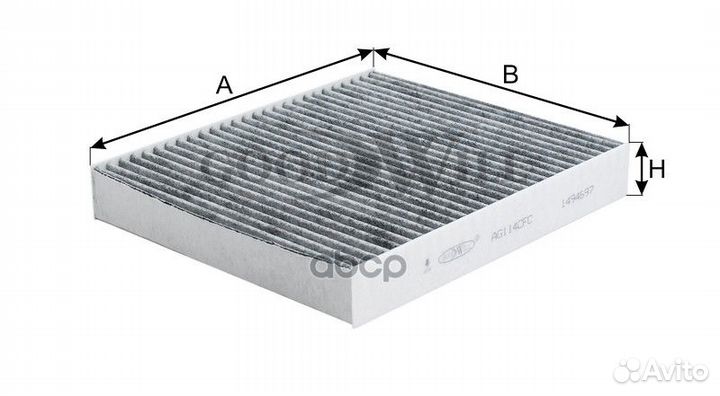 Фильтр салона угольный AG114CFC AG114CFC Goodwill
