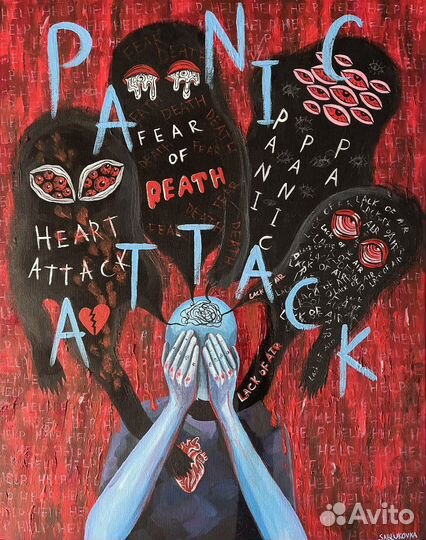 Картина “Panic attack”, акрил
