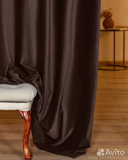 Портьеры бархат Богема Шоколад шторы