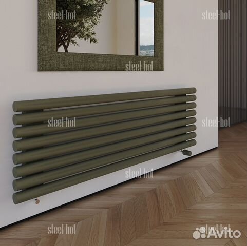 Горизонтальный дизайнерский радиатор Steel-Hot от
