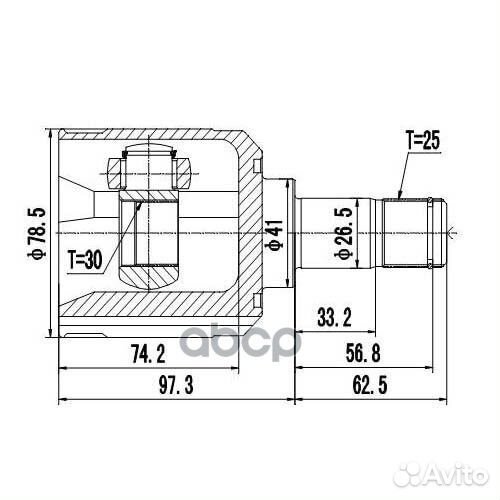 Шрус внутренний Z87722R Zikmar