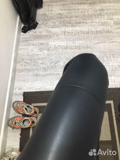 Брюки mango экокожа