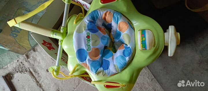 Детская подвесная качель на пружине. самолет