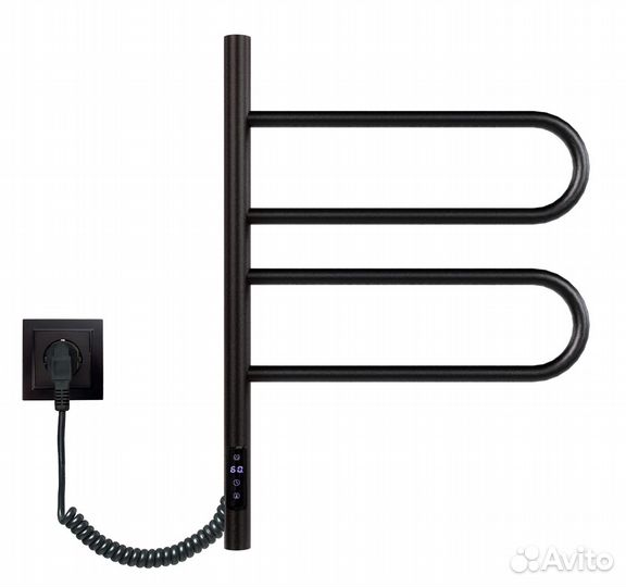 Полотен-тель электрич Vincea VTD-1R1CBE, черный