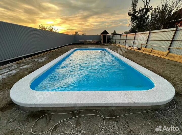 Бассейн 8х3,5х1,5 от производителя,ступени Бельэта