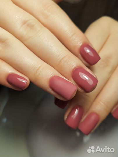 Комбинированный маникюр с покрытием