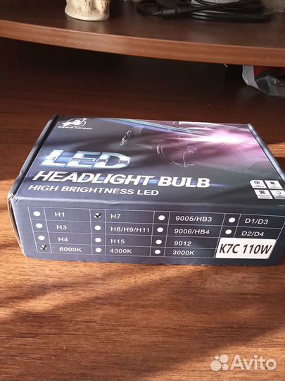 LED лампы dawn knight k7c H7 110w 6000K