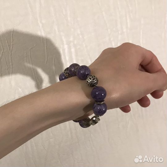 Браслет серебро с чароитом