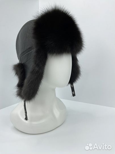 Шапка ушанка из соболя
