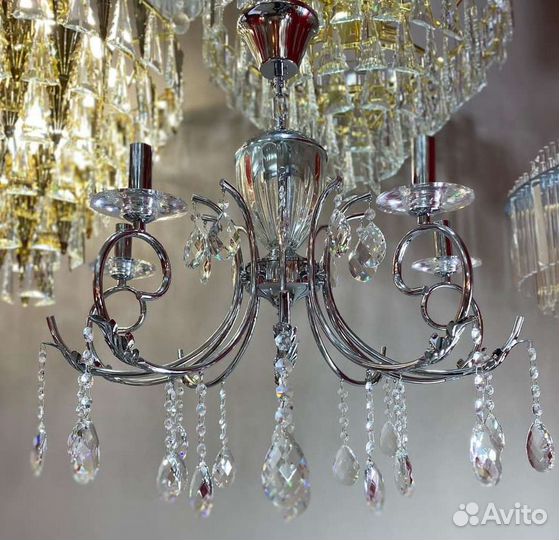 Люстра хрусталь новая люстры