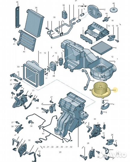 Моторчик печки Volkswagen Tiguan allspace олспэйс