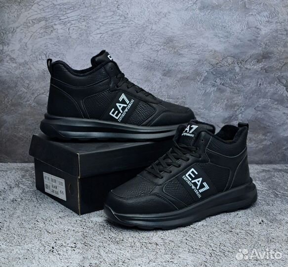 Кроссовки мужские для зимы Ea7 на меху