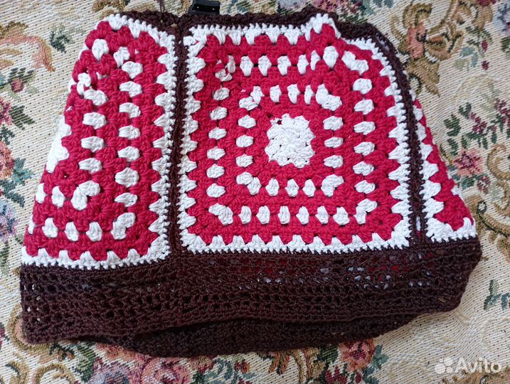 Шапка вязанная под хвост, дреды