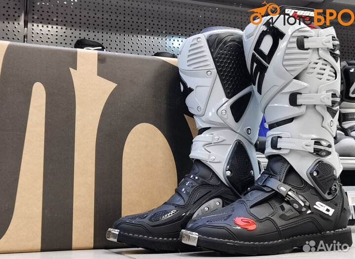 Мотоботы кроссовые Sidi серые