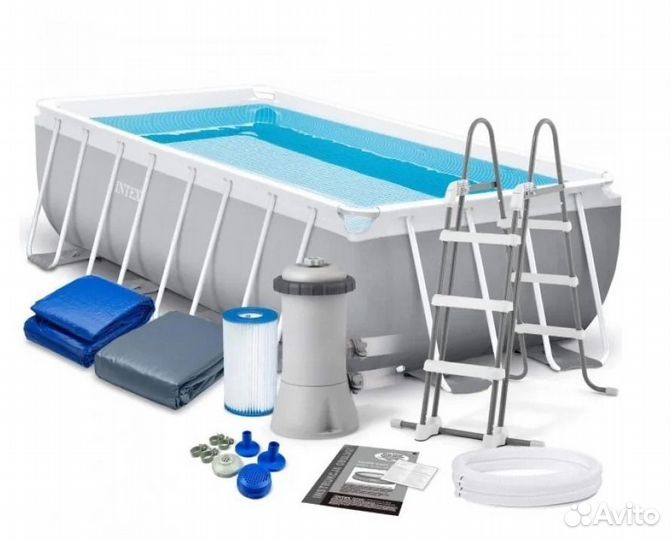 Каркасный бассейн интекс 4,88*2,44*1,07 м