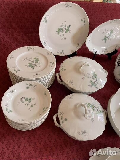 Сервиз посуда Лимож Франция фарфор винтаж 68предм