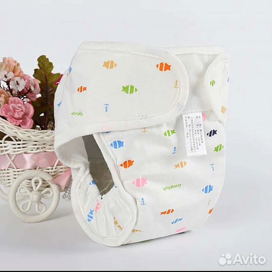Многоразовые подгузники новые, вкладыши